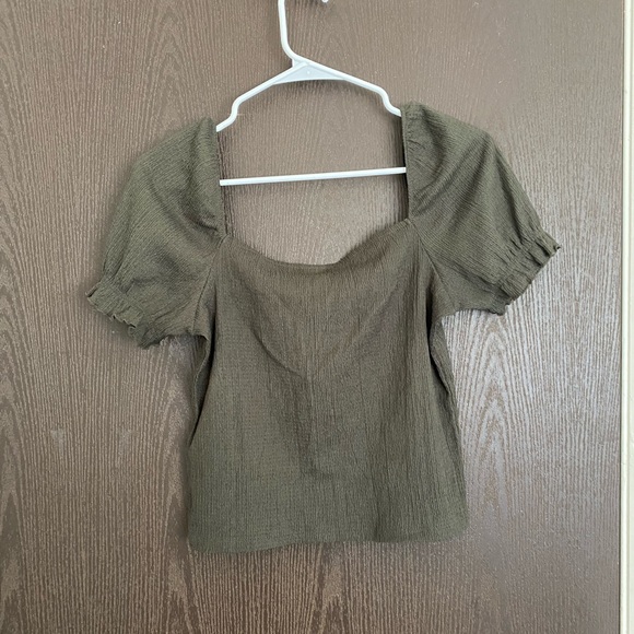 Puff sleeve crop top - Picture 2 of 3